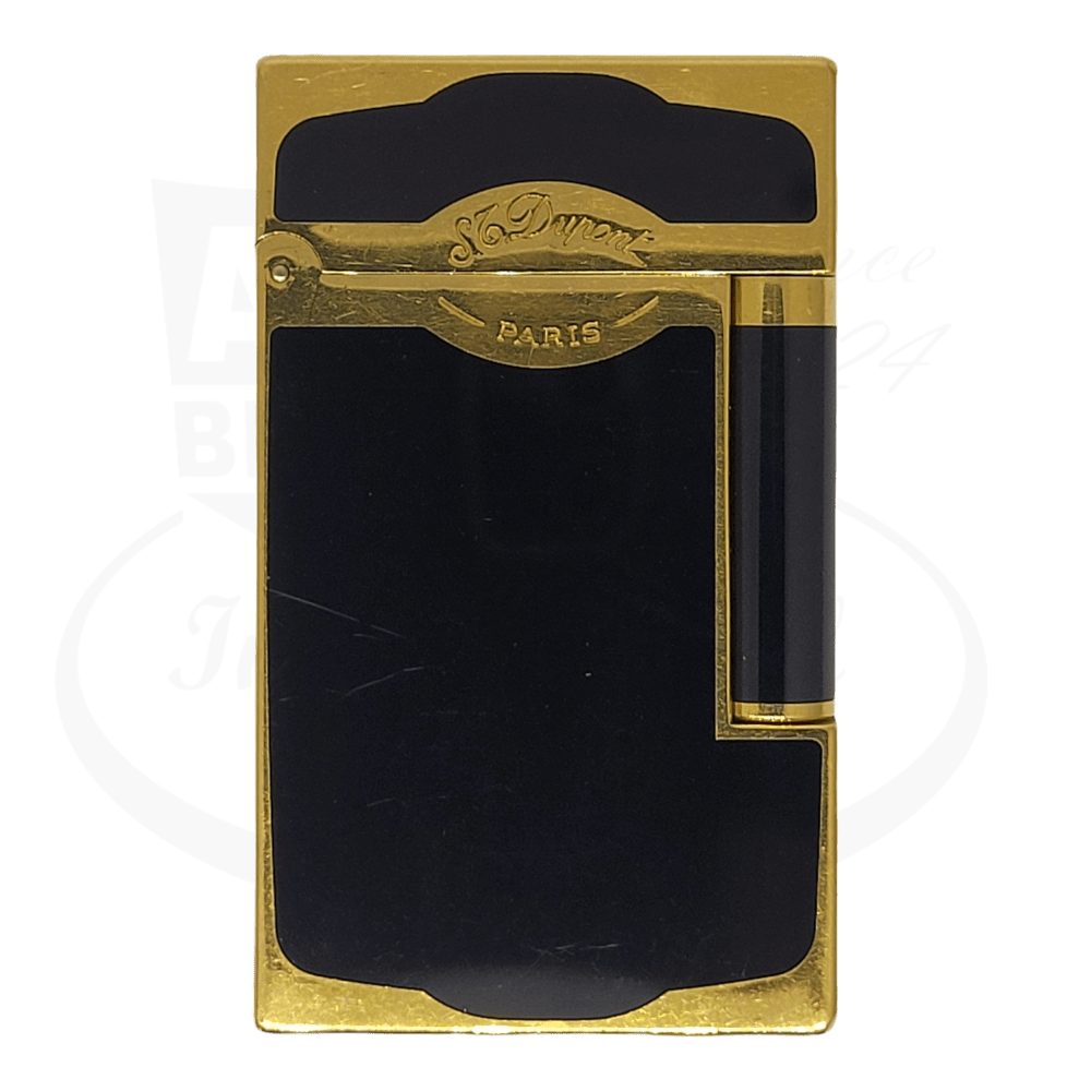 Refurbished S.T. Dupont Oscuro, Black Lacquer and Gold, 016513