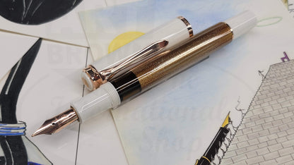 Pelikan Classic M200 Copper & Rose Gold Fountain Pen, 824736