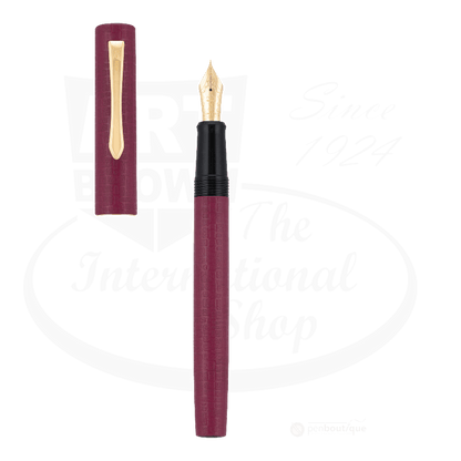 Pilot Ishime Medium Tip Fountain Pen Burgundy