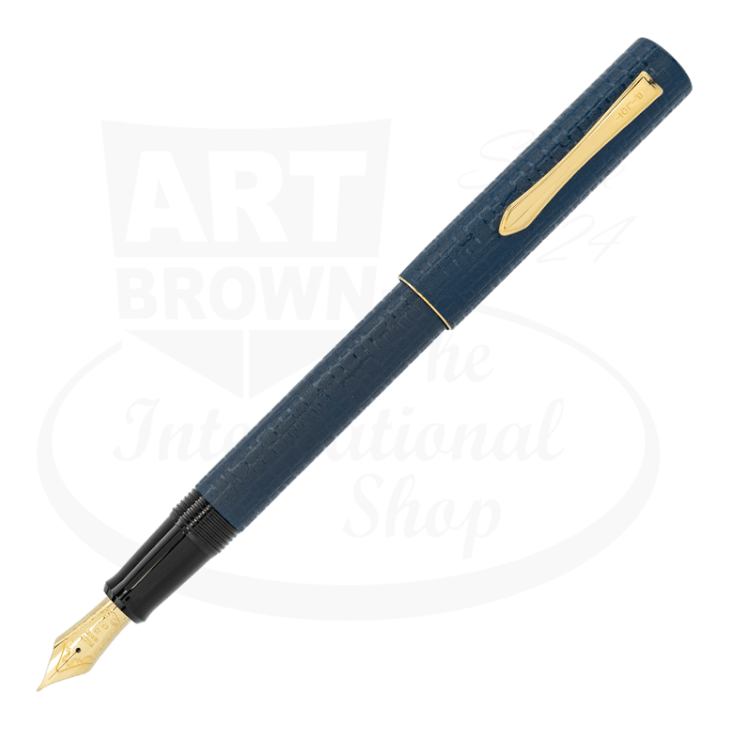 Pilot Ishime Medium Tip Fountain Pen Navy Blue