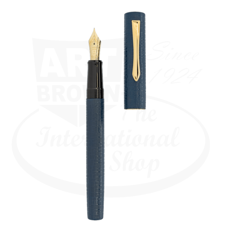 Pilot Ishime Medium Tip Fountain Pen Navy Blue