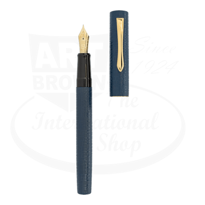 Pilot Ishime Medium Tip Fountain Pen Navy Blue