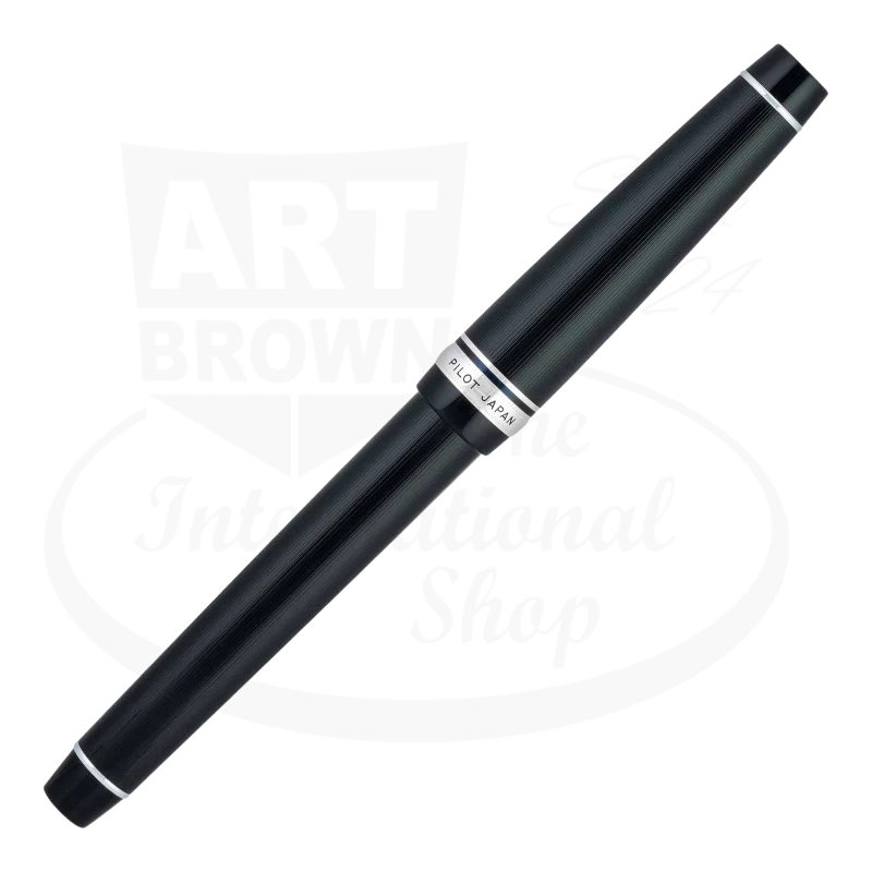 Pilot Justus 95 Fountain Pen Black with Rhodium Accents