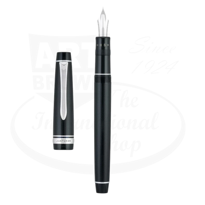 Pilot Justus 95 Fountain Pen Black with Rhodium Accents