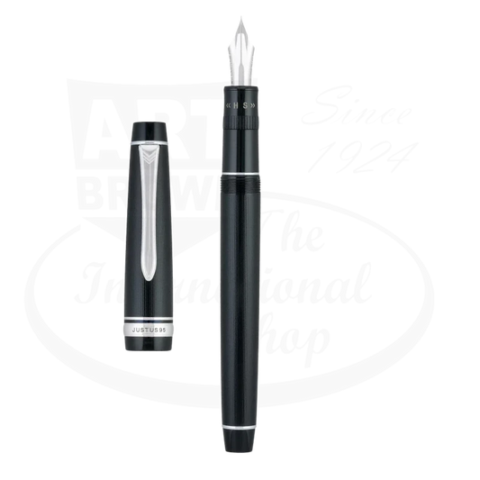 Pilot Justus 95 Fountain Pen Black with Rhodium Accents