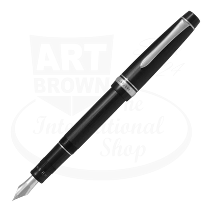 Pilot Justus 95 Fountain Pen Black with Rhodium Accents