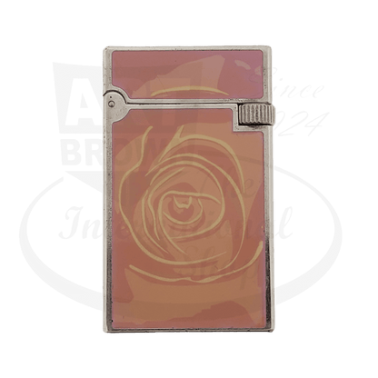 Preowned S.T. Dupont Line D Fantasies Pink Rose Lighter