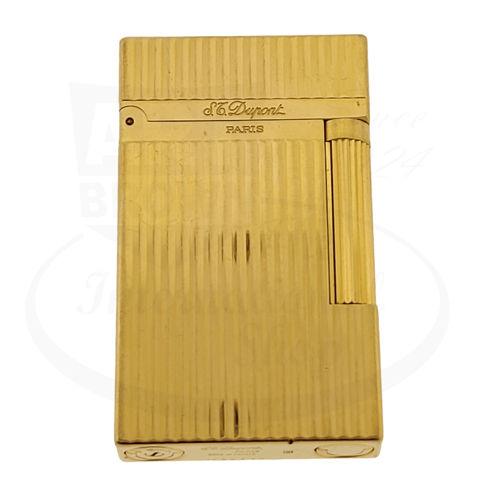 S.T. Dupont Ligne 2 Montparnasse Gold Vertical Lines Lighter, 016827-D2