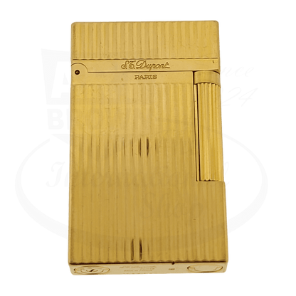 S.T. Dupont Ligne 2 Montparnasse Gold Vertical Lines Lighter, 016827-D2