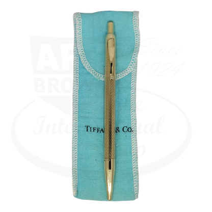 Preowned Tiffany & Co 14K Gold Barley Grain Ballpoint Pen