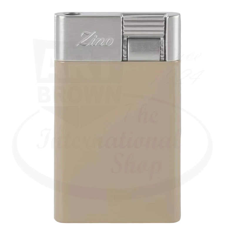 Zino Zs cigar torch lighter in beige with chrome accent.