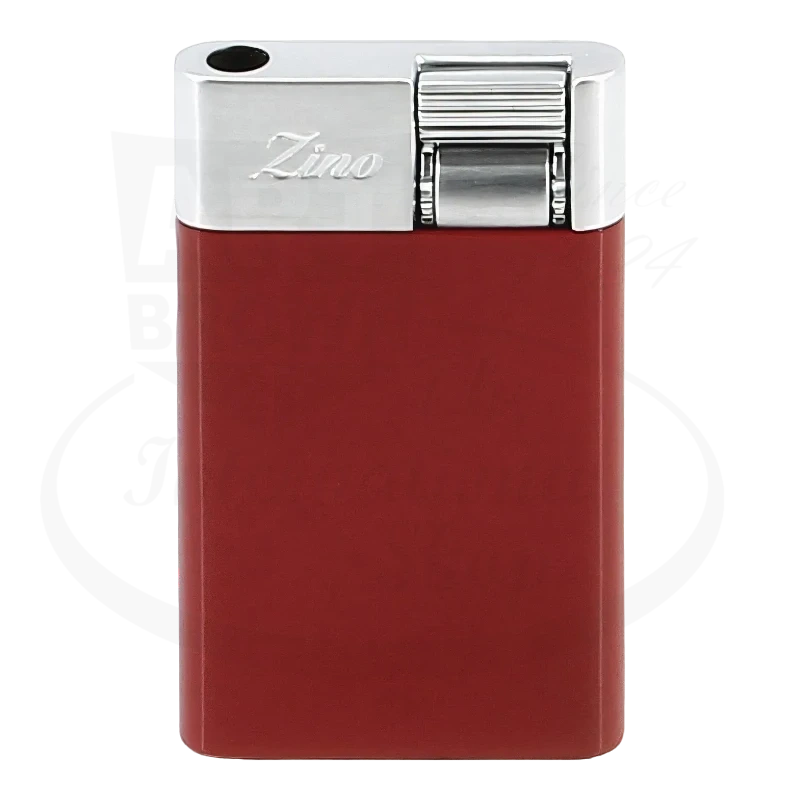 Zino Zs cigar torch lighter in red with chrome accent.