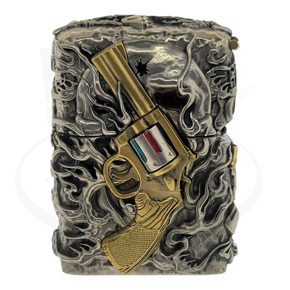 Zippo Skull with Revolver Lighter