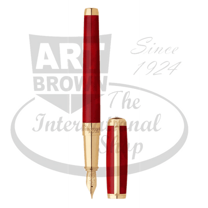 ST Dupont Line D Atelier Red Fountain Pen