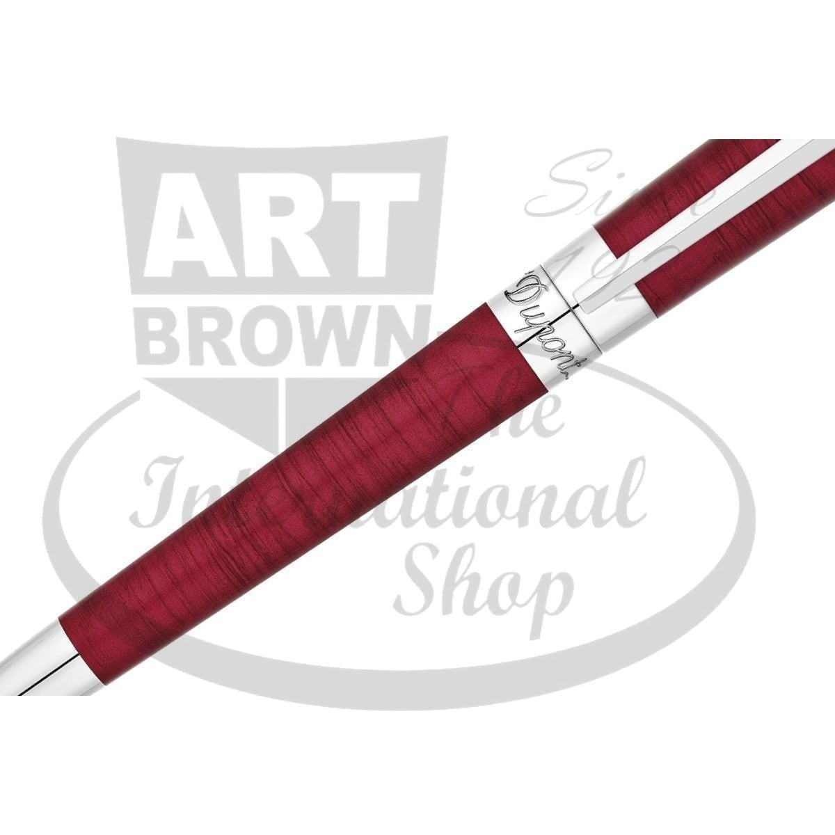 S.T. Dupont Liberte Red and Palladium Shantung Fountain Pen, 460021