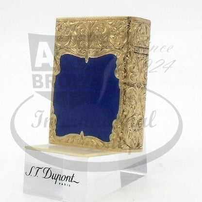 S.T. Dupont Line 1 18k Solid Yellow Gold and Blue Enamel