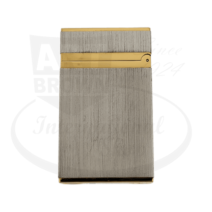 Refurbished S.T. Dupont Vintage Ligne 2 Montparnasse Brushed Palladium and Gold Lighter, 016841