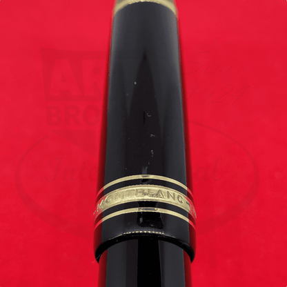 Preowned Montblanc Mesiterstuck 149 Black & Gold Oblique Fountain Pen