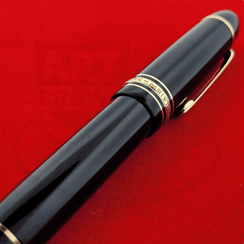 Preowned Montblanc Mesiterstuck 149 Black & Gold Oblique Fountain Pen