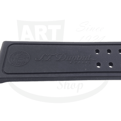 S.T. Dupont Black Rubber Strap For Raid Watch